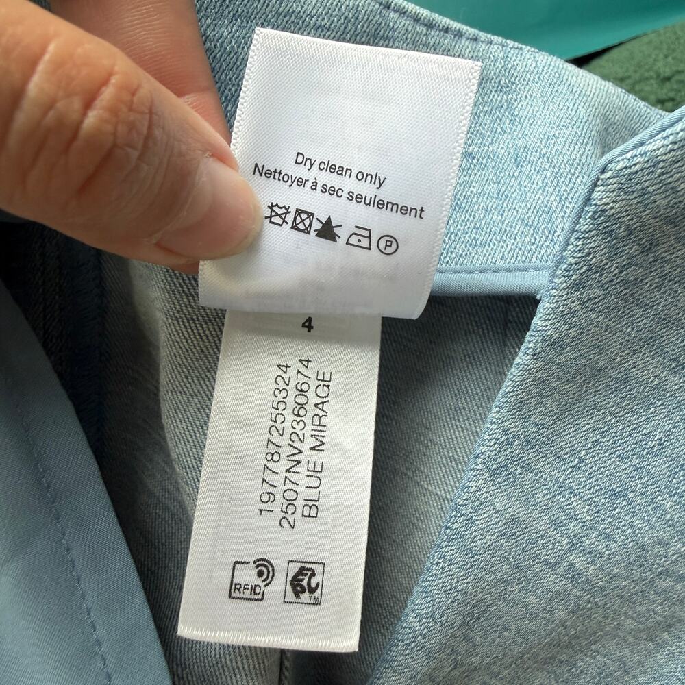 Veronica Beard Chambray Light Blue Bootcut Pants - Picture 6 of 6